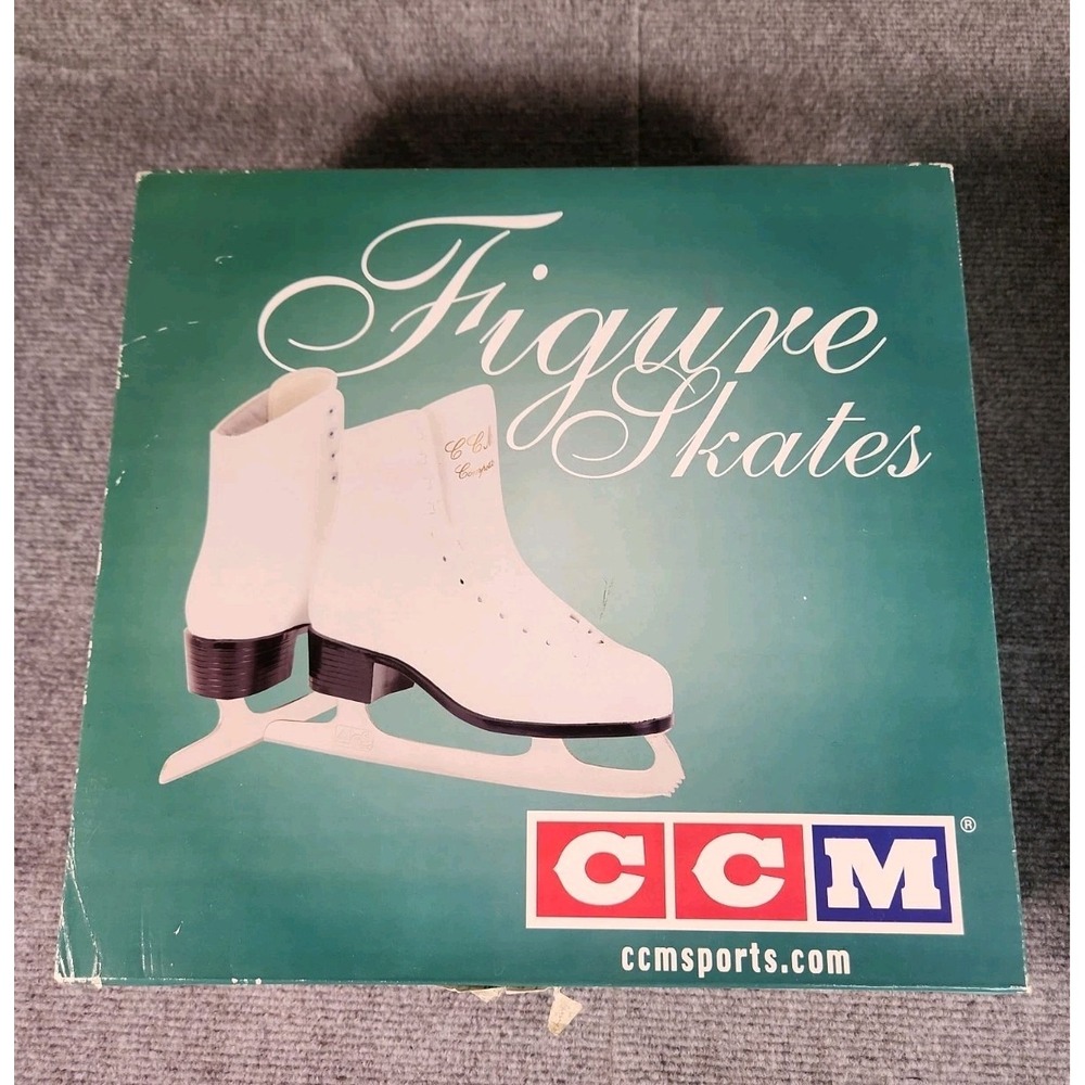 CCM "Competitor" W-CO White Figure Skates Size Womens 10